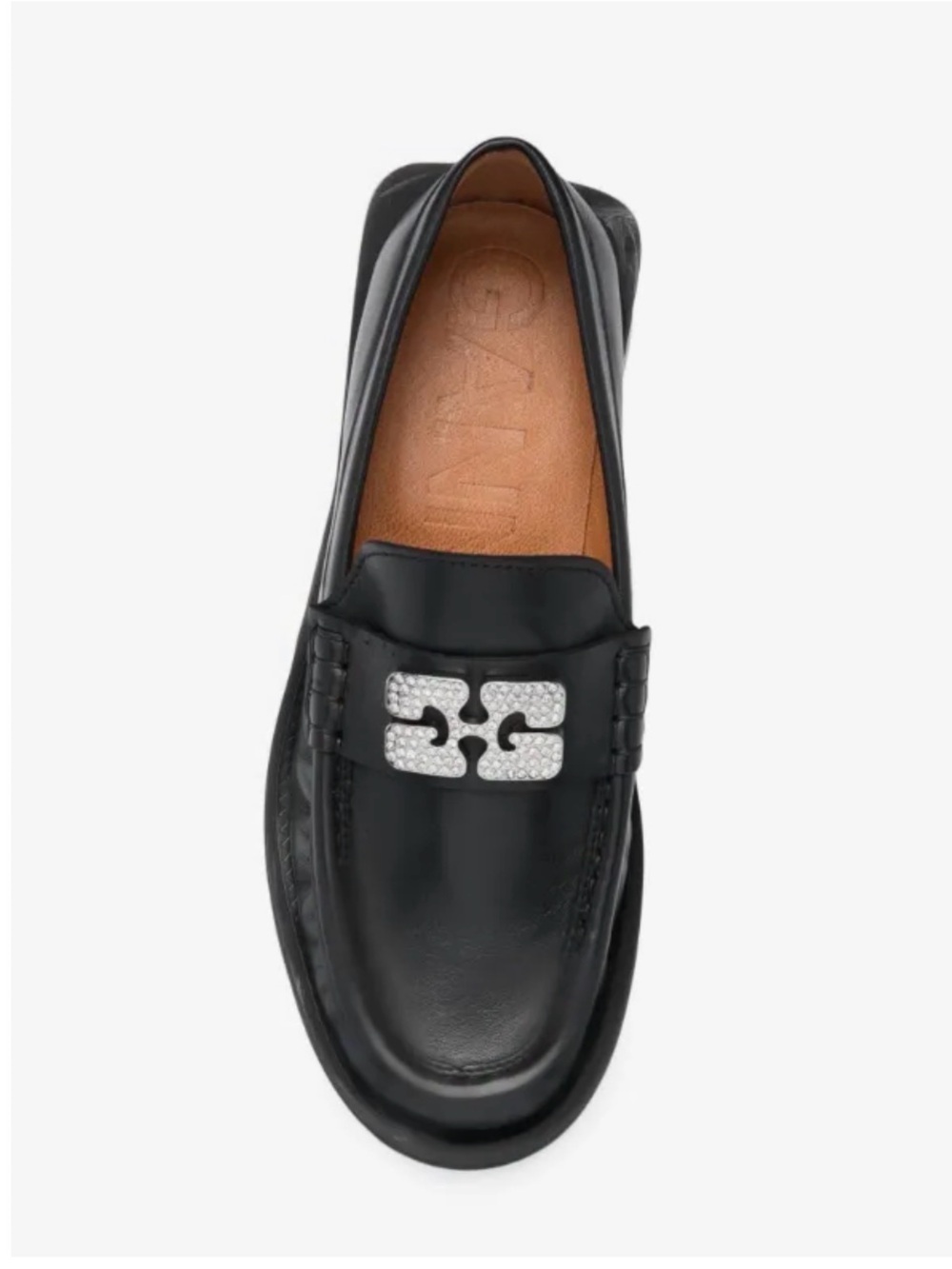GANNI 30mm logo-plaque loafers